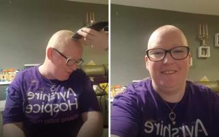 Kirsty Mcnicol braved the shave in a bid to raise funds for the Ayrshire Hospice.