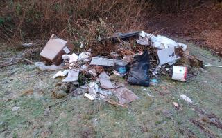 Some of the waste dumped at Irvine Beach Park