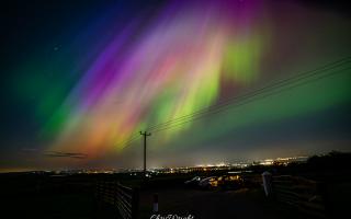 Chris Wright took this stunning photo of the aurora borealis over Ardrossan.