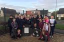 The Wacky Youth Club from Ardrossan Whitlees Centre visited the stone commemorating Corporal William Savage at Stanley Primary School.