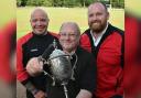Peter McBlain (middle) has retired as secretary at Ardeer Thistle after 29 years at the club.