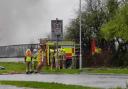 There is to be increased fire service activity at the site of a battery recycling plant fire in Kilwinning.