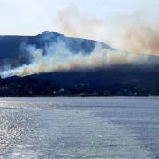 Fire crew on route as hill fire burns on Isle of Arran