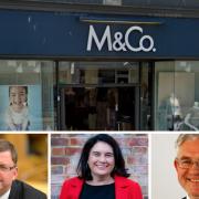 Colin Smyth, Katy Clark and Kenneth Gibson have reacted to the announcement that all M&Co stores are set to close this year
