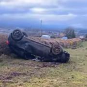 The car which contained three young men was 'forced to swerve, flipped, and rolled three times'.