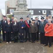 Members of the Saltcoats, Ardrossan and Stevenston branch of the RBLS at the 70th anniversary Korean War commemoration in Saltcoats