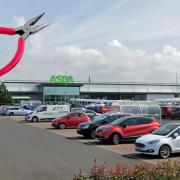 Jennifer Frey  is accused of attempting to strike two members of staff at Asda in Ardrossan with a set of pliers.