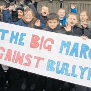 Abbey Primary pupils were on the march to end bullying in 2014