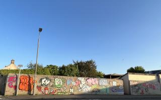 The wall outside the Hip Flask was used as a 'practice wall' for aspiring young street artists
