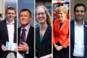 The leaders of the five main parties in Scotland are voting