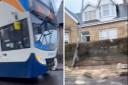 Gordon Warnock's video shows the aftermath of the bus crash in Dalry