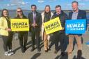 Humza Yousaf with North Ayrshire SNP councillors in Irvine today (Wednesday, March 8)