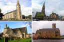 From top left clockwise: Stevenston High Kirk, St Margaret's, St Cuthbert's and Kilbirnie Auld Kirk have all had their appeals to stop their closure rejected.
