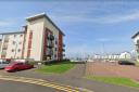 Part of the proposed new 'shared use' cycle path and walkway on Dockers Gardens in Ardrossan (Image: Street View)