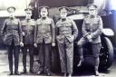 Former Rangers star Jimmy Gordon, from Saltcoats, pictured here (second from left) during his time in active service.