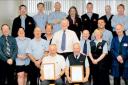 Posties Pat Dignam and  Joe Conaghan retired from the Saltcoats Office