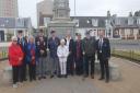 The Legion and members of the public at the Saltcoats service