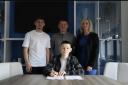 Harvey Gilmour signed his first professional contract with Kilmarnock, alongside his family, around this time last year