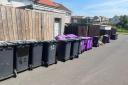 Uncollected bins had began to pile up on Elm Park in Ardrossan.