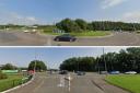 North Ayrshire road users have raised frequent concerns with the Pennyburn roundabout (above) and the Hawkhill roundabout (below).