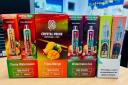Some of the illegal vape products seized by Ayrshire police.