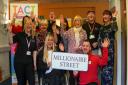The Ayrshire Community Trust celebrate their £50,000 award as part of the Saltcoats win