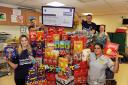 Michael Kirkum and his son Michael jnr made their Easter donation at Crosshouse Hospital at the end of last week.