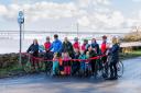 REBRAND:  Staff from Climate FORTH, Sustrans Scotland, cyclists from CTC Edinburgh & Lothians, and the staff and children from Little Bugs nursery, Abercorn marked the re-launch
