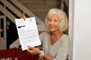 Marlyn Pollock with the council letter rejecting her claim.