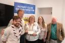 Ardrossan Scouts get a donation from Hunterston Rotary