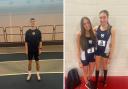 Ben (left) and Nell and Shannon (right) competed in the Scottish Schools Athletic Association (SSAA) International Pentathlon.
