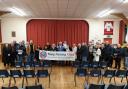 Campaigners are pictured at an event in Kilwinning Academy earlier this month