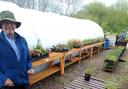 Ian Howie at the community polytunnel
