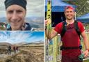 Gordon Telfer (top left) will be walking the West Highland Way over a three-day period to raise funds in memory of his former Ardrossan Accies teammate Euan Thomson (right)