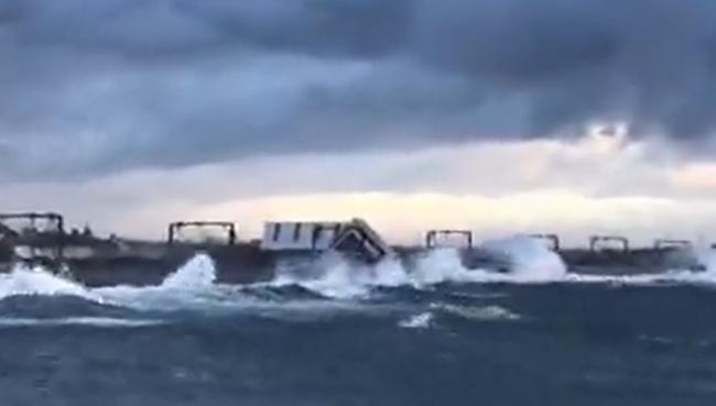 Trains through Saltcoats remain disrupted due to high waves
