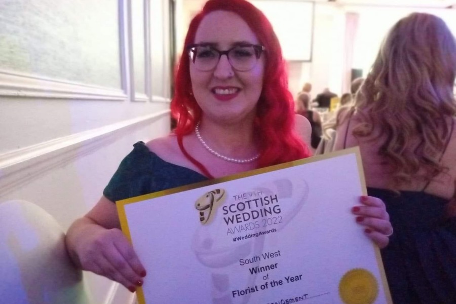 Scottish Wedding Awards win is blooming marvellous for Kilwinning florist Nicola