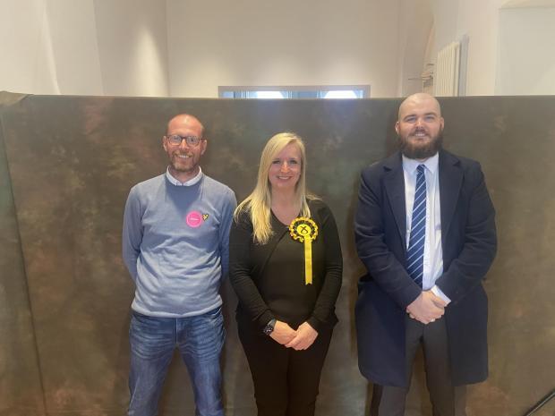 Ardrossan and Saltcoats Herald: The three victorious Irvine South councillors