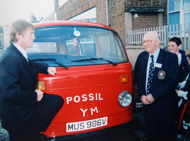 Ardrossan and Saltcoats Herald: Kenny Dalglish, left with Bobby Dinnie in 1995.  Bobby Dinnie, now age 89, a retired football scout, was involved with the Possil YM football team for over 60 years and was responsible for discovering footballers Kenny Dalglish, Alan Archibald, Tony