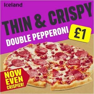 Ardrossan and Saltcoats Herald: Thin and Crispy Double Pepperoni Pizza. Credit: Iceland