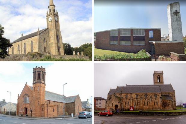 Churches which look likely to close, from top left clockwise: High Kirk, North Parish, St Cuthbert’s and Ardeer