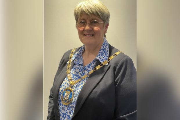 North Ayrshire Council's new provost Anthea Dickson was handed the chains after the first full council meeting.