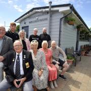 Saltcoats bowling club, unveiling Ruth Carson pavilion, photo by Charlie Gilmour