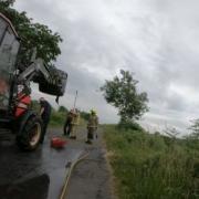 Fire crews called out as tractor goes up in flames near Stevenston