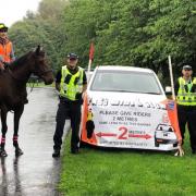 The horses and police take their message out and about at Eglinton Park.