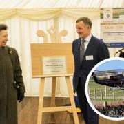 The Princess Royal visited Dunbia's Highland Meats slaughterhouse in Saltcoats.