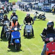 SCOOTER RALLY IN AID OF CANCER FUND.WINTON PARK.