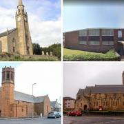 From left clockwise: The High Kirk, North Parish and St. Cuthbert’s will close by 2024, just like Ardeer