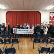 Campaigners are pictured at an event in Kilwinning Academy earlier this month