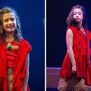 Maisie starring on the stage as Moana.