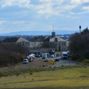 Film crews were spotted outside the Gatehouse Takeaway in the Ardeer Industrial Estate.